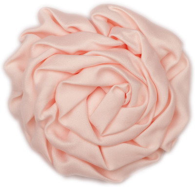 Pikaboo Rolled Satin Rose Clip - Peach Head Band(Pink)