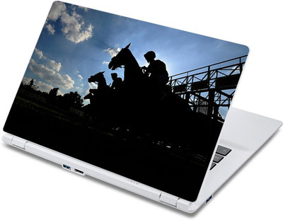 ezyPRNT Horse Riding Sports Dark Vinyl Laptop Decal 10