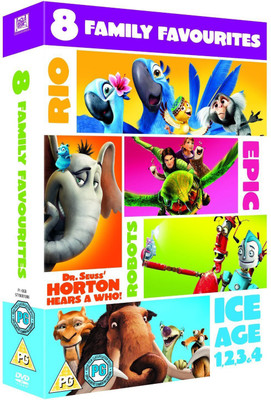 8 Family Movies Collection: Ice Age 1, 2, 3 & 4 + Epic + Rio + Robots + Dr. Seuss: Horton Hears a Who! (8-Disc Box Set)(DVD English)
8 Family Movies Collection: Ice Age 1, 2, 3 & 4 + Epic + Rio + Robots + Dr. Seuss: Horton Hears a Who! (8-Disc Box Set)(DVD English)