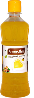 Savastha Groundnut_oil500ml Groundnut Oil 500 ml Plastic Bottle