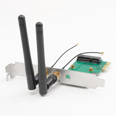 ACUTAS Wireless Wifi Network Card Mini PCI-E To PCI-E 1X Desktop Adapter + 2 Antennas Network Interface Card(Multicolor)
ACUTAS Wireless Wifi Network Card Mini PCI-E To PCI-E 1X Desktop Adapter + 2 Antennas Network Interface Card(Multicolor)