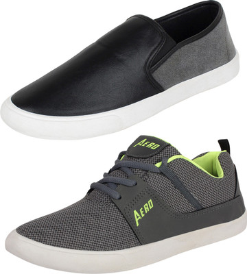 Aero 02 Pair Combo Canvas Sneakers For Men(Grey, Green, Black, Grey, Dgrey::pgreen::black::grey
Aero 02 Pair Combo Canvas Sneakers For Men(Grey, Green, Black, Grey, Dgrey::pgreen::black::grey