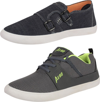 Aero 02 Pair Combo Canvas Sneakers For Men(Grey, Green, Blue, Dgrey::pgreen::blue
Aero 02 Pair Combo Canvas Sneakers For Men(Grey, Green, Blue, Dgrey::pgreen::blue