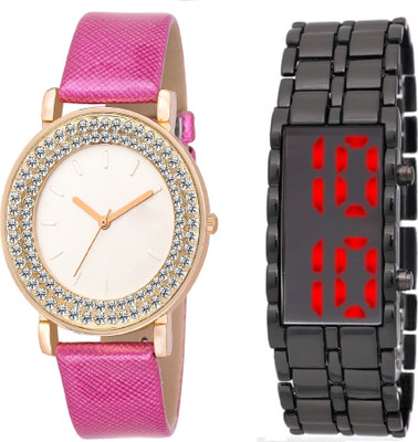 SOOMS HEAVY BRACELET WITH RED LIGHT FOR MEN WITH DIAMOND STUDDED AND GLAMOROUS DIVA WOMEN Watch - For Boys & Girls
SOOMS HEAVY BRACELET WITH RED LIGHT FOR MEN WITH DIAMOND STUDDED AND GLAMOROUS DIVA WOMEN Watch - For Boys & Girls