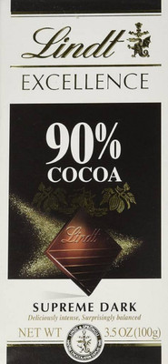 Lindt Excellence 90% Cocoa Dark Supreme Noir Chocolate Bar 100 Grams (Pack Of 20) Bars(Pack of 20, 100 g)
Lindt Excellence 90% Cocoa Dark Supreme Noir Chocolate Bar 100 Grams (Pack Of 20) Bars(Pack of 20, 100 g)