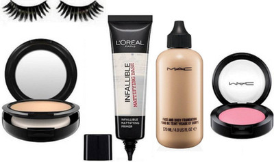 Imported Eyelashes, Mac StudioFix Compact, Face& Body Foundation, Pink Shade Blusher With L'oreal Face Primer Gel(Set of 5)
Imported Eyelashes, Mac StudioFix Compact, Face& Body Foundation, Pink Shade Blusher With L'oreal Face Primer Gel(Set of 5)