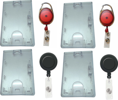 TheFlauntStore Plastic ID Badge Holder(Pack of 8)