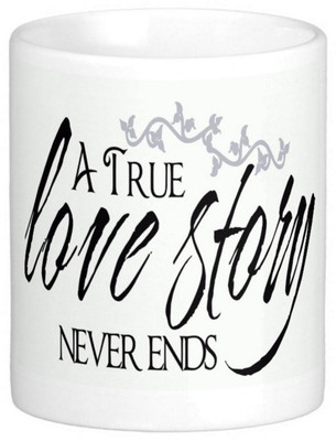 Exoctic Silver Love Romantic Quotes 024 Ceramic Mug(300 ml), Multicolor