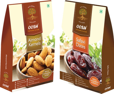 Oosh California Almond Kernel 250g & Safavi Dates 200g | Premium Dry Fruit Almonds, Dates(450 g, Box)
Oosh California Almond Kernel 250g & Safavi Dates 200g | Premium Dry Fruit Almonds, Dates(450 g, Box)