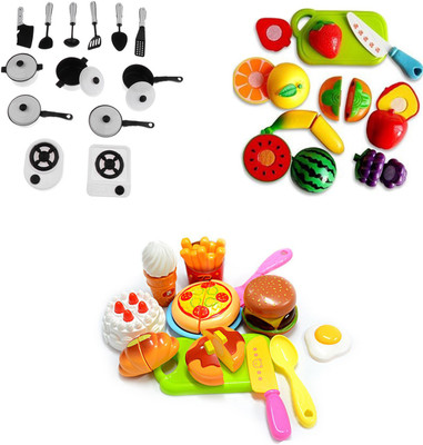 Speoma White chef, fruits cutting and food items learning and role play toy set for kids
Speoma White chef, fruits cutting and food items learning and role play toy set for kids