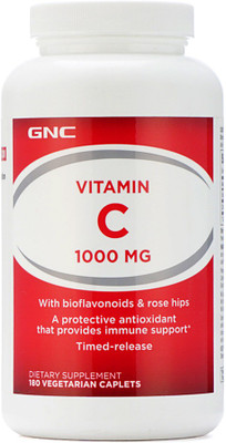 GNC Vitamin C 1000 MG (180 Vegetarian Capsules)(1000 mg)