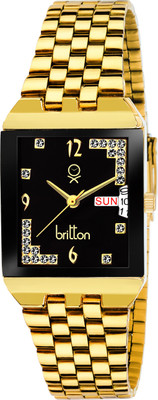 BRITTON BR-GSQ056-BLK-GLD Watch - For Men