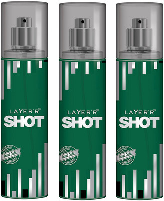 Layerr Shot Royal Jade Perfume Body Spray Pack of 3 Combo (135ML each) Perfume Body Spray - For Men(405 ml, Pack of 3)
Layerr Shot Royal Jade Perfume Body Spray Pack of 3 Combo (135ML each) Perfume Body Spray - For Men(405 ml, Pack of 3)