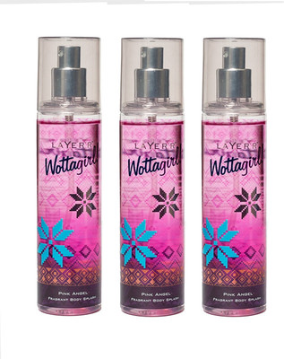 Layerr Wottagirl Pink Angel Perfume Body Spray Pack of 3 Combo (135ML each) Perfume Body Spray - For Women(405 ml, Pack of 3)
Layerr Wottagirl Pink Angel Perfume Body Spray Pack of 3 Combo (135ML each) Perfume Body Spray - For Women(405 ml, Pack of 3)