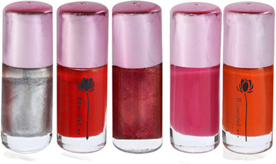 Adbeni Nail Polish Multicolor(Pack of 5)