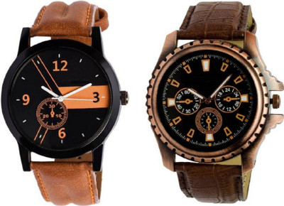 Miss Perfect Leather Brawn 003 and 001 combo watch for boys Watch - For Boys