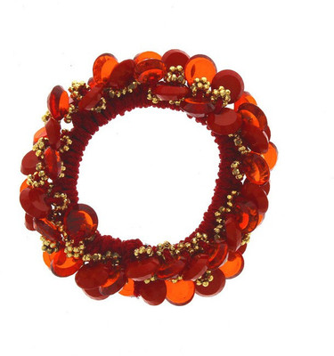 Anuradha Art Jewellery Rubber Band Rubber Band(Orange)