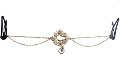 Pretty Ponytails KundanTikka Matha Patti Gold Hair Jewelry Hair Chain(Gold)
Pretty Ponytails KundanTikka Matha Patti Gold Hair Jewelry Hair Chain(Gold)