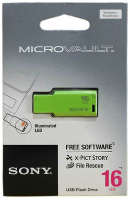 Sony USM16GM-G 16 GB Pen Drive(Green)