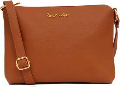 Borse Women Casual Brown Leatherette Sling Bag