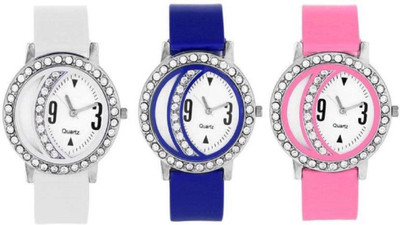Talgo New Arrival Festive Season Special TG141WHBUPK Analogue Round Dial Stylish Fancy Watch DMD moon pink, blue and White 141 DMD moon (Combo of 3) TG141WHBUPK Watch - For Girls
Talgo New Arrival Festive Season Special TG141WHBUPK Analogue Round Dial Stylish Fancy Watch DMD moon pink, blue and White 141 DMD moon (Combo of 3) TG141WHBUPK Watch - For Girls