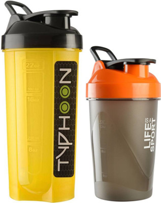 S.Blaze Yellow Typhoon + Orange Life Is A Sport Shaker Bottle, Protein Shaker 1200 ml Shaker(Pack of 2, Yellow, Orange), Multicolor
S.Blaze Yellow Typhoon + Orange Life Is A Sport Shaker Bottle, Protein Shaker 1200 ml Shaker(Pack of 2, Yellow, Orange), Multicolor