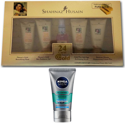 Shahnaz Husain Shahnaz_Husain 24 Carat Gold Kit 40 g and Nivea Face Wash (Set of 6)(Set of 6)
Shahnaz Husain Shahnaz_Husain 24 Carat Gold Kit 40 g and Nivea Face Wash (Set of 6)(Set of 6)