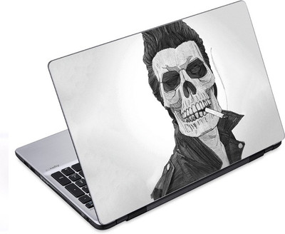 ezyPRNT Skull and Abstract A (14 to 14.9 inch) Vinyl Laptop Decal 14