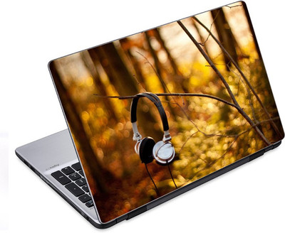 ezyPRNT Headphones and Earphones Music W (12 to 12.9 inch) Vinyl Laptop Decal 12