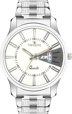 THEODORE TDM16007 White Premium Stainless Steel Wrist Watch - For Men