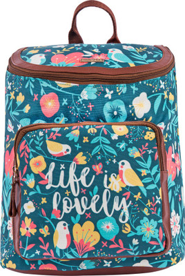 Chumbak Life Is Lovely 7 L Backpack(Green), Teal