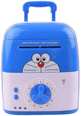 Magicwand Trolley Type Rolling Musical Money Safe Kids Piggy Savings Bank with Electronic Lock & Counterfeit Currency Checker (Blue) Coin Bank(Blue)
Magicwand Trolley Type Rolling Musical Money Safe Kids Piggy Savings Bank with Electronic Lock & Counterfeit Currency Checker (Blue) Coin Bank(Blue)