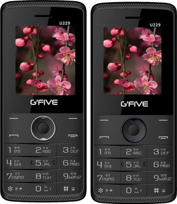 Gfive U229 Combo of Two Mobile(Black $$ Grey & Black $$ Blue)
