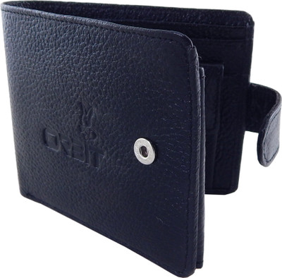 Orbit Men Black Genuine Leather Wallet(7 Card Slots)