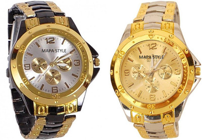 MAPA STYLE Black Gold & Silver Gold Wrist Analog Boys & Mens Watch MPSTYEL 015 Watch - For Men
MAPA STYLE Black Gold & Silver Gold Wrist Analog Boys & Mens Watch MPSTYEL 015 Watch - For Men