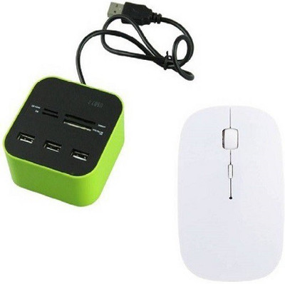 techdeal All In One 3 Port USB 2.0 Hub Cum Multi Card Reader With Ultra Wireless Slim mouse Combo Set
techdeal All In One 3 Port USB 2.0 Hub Cum Multi Card Reader With Ultra Wireless Slim mouse Combo Set