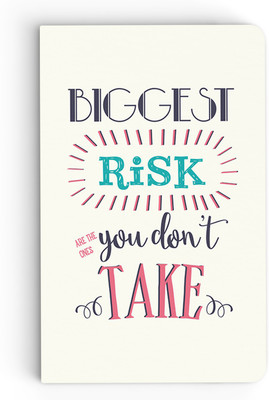 inkFlap A5 Notebook(Premium Designer Notebook - Biggest Risk, Pale Yellow)