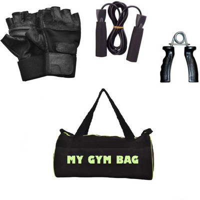 Monika Sports 1 hand grip + pair of gym gloves + 1 gym bag + 1 skipping rope for exercise Gym & Fitness Kit
Monika Sports 1 hand grip + pair of gym gloves + 1 gym bag + 1 skipping rope for exercise Gym & Fitness Kit