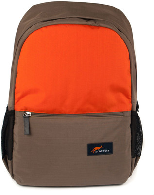 Protecta 15.6 inch Laptop Backpack(Orange), Khakhi;orange