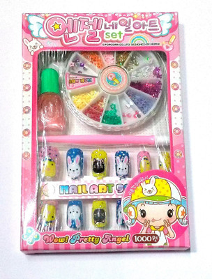 OM New Nail Art Kit Includes Design Glitter Beads Stamping Glue MakeUp Cosmetic Set, box size- 16/10.5(multi)
OM New Nail Art Kit Includes Design Glitter Beads Stamping Glue MakeUp Cosmetic Set, box size- 16/10.5(multi)