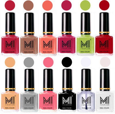 MI Fashion Non-Toxic Premium Lacquer 7 Days Long Lasting Nail Polish Shades of 12 Pcs in Wholesale Rate- Magenta ,Dark Nude ,Peach ,Pink ,Lime Green ,Red ,Nude ,Grey ,Pink ,Black ,Top Coat ,White(Pack of 12)
MI Fashion Non-Toxic Premium Lacquer 7 Days Long Lasting Nail Polish Shades of 12 Pcs in Wholesale Rate- Magenta ,Dark Nude ,Peach ,Pink ,Lime Green ,Red ,Nude ,Grey ,Pink ,Black ,Top Coat ,White(Pack of 12)