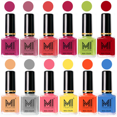 MI Fashion Non-Toxic Premium Lacquer 7 Days Long Lasting Nail Polish Shades of 12 Pcs in Wholesale Rate- Plum ,Nude Spring ,Coral ,Pink ,Lime Green ,Red ,Nude ,Grey ,Pink ,Yellow ,Coral ,Sea Blue(Pack of 12)
MI Fashion Non-Toxic Premium Lacquer 7 Days Long Lasting Nail Polish Shades of 12 Pcs in Wholesale Rate- Plum ,Nude Spring ,Coral ,Pink ,Lime Green ,Red ,Nude ,Grey ,Pink ,Yellow ,Coral ,Sea Blue(Pack of 12)
