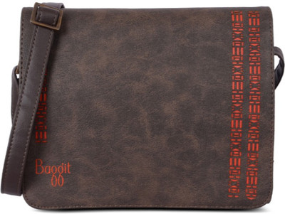 Baggit Women Casual Brown PU Sling Bag