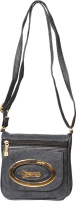 ARTI Girls Casual Black Leatherette Sling Bag