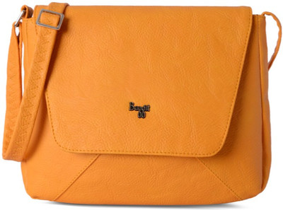 Baggit Women Casual Yellow PU Sling Bag