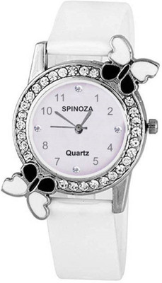 SPINOZA white diamond studded attractive butterfly stylish women Watch - For Girls