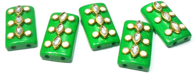 GOELX Designer Flat Rectangle Beads with Mounted Kundans and Pearls For Jewelry Designing, Decorations and Craftworks - Green
GOELX Designer Flat Rectangle Beads with Mounted Kundans and Pearls For Jewelry Designing, Decorations and Craftworks - Green