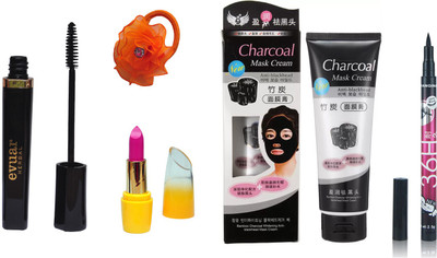 Evuar Mascara, Charcoal Face Mask, (Pencil) Waterproof Eyeliner, Lipsitck and band(Set of 5)
Evuar Mascara, Charcoal Face Mask, (Pencil) Waterproof Eyeliner, Lipsitck and band(Set of 5)