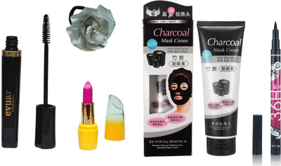 Evuar Mascara, Lipsitck, Charcoal Face Mask, Waterproof Pencil Eyeliner and band(Set of 5)
Evuar Mascara, Lipsitck, Charcoal Face Mask, Waterproof Pencil Eyeliner and band(Set of 5)