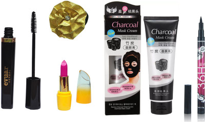 Evuar Mascara, Charcoal Face Mask, Waterproof Pencil Eyeliner, Lipsitck and band(Set of 5)
Evuar Mascara, Charcoal Face Mask, Waterproof Pencil Eyeliner, Lipsitck and band(Set of 5)